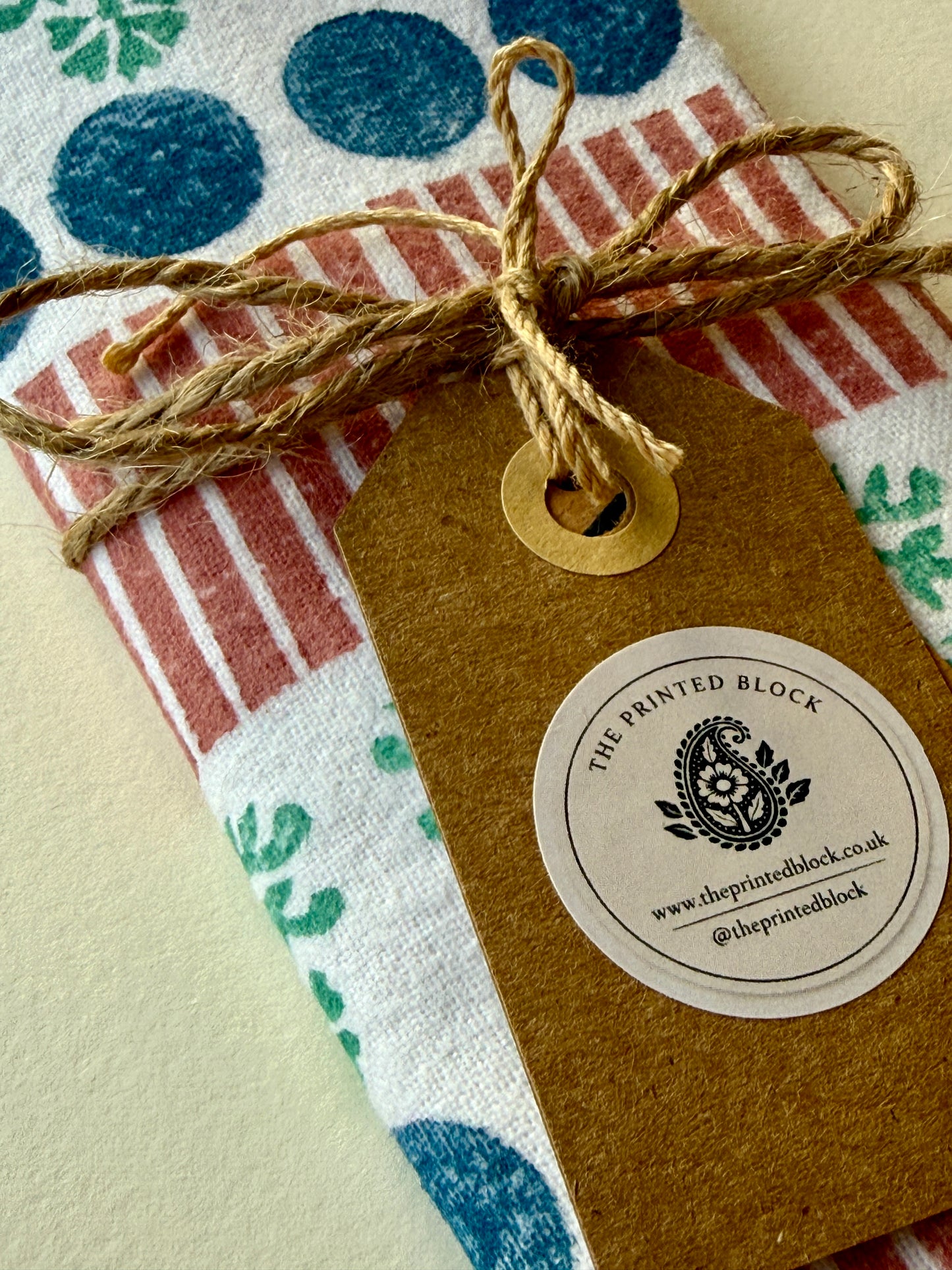 Organic Cotton Face Cloth, Terracotta stripes