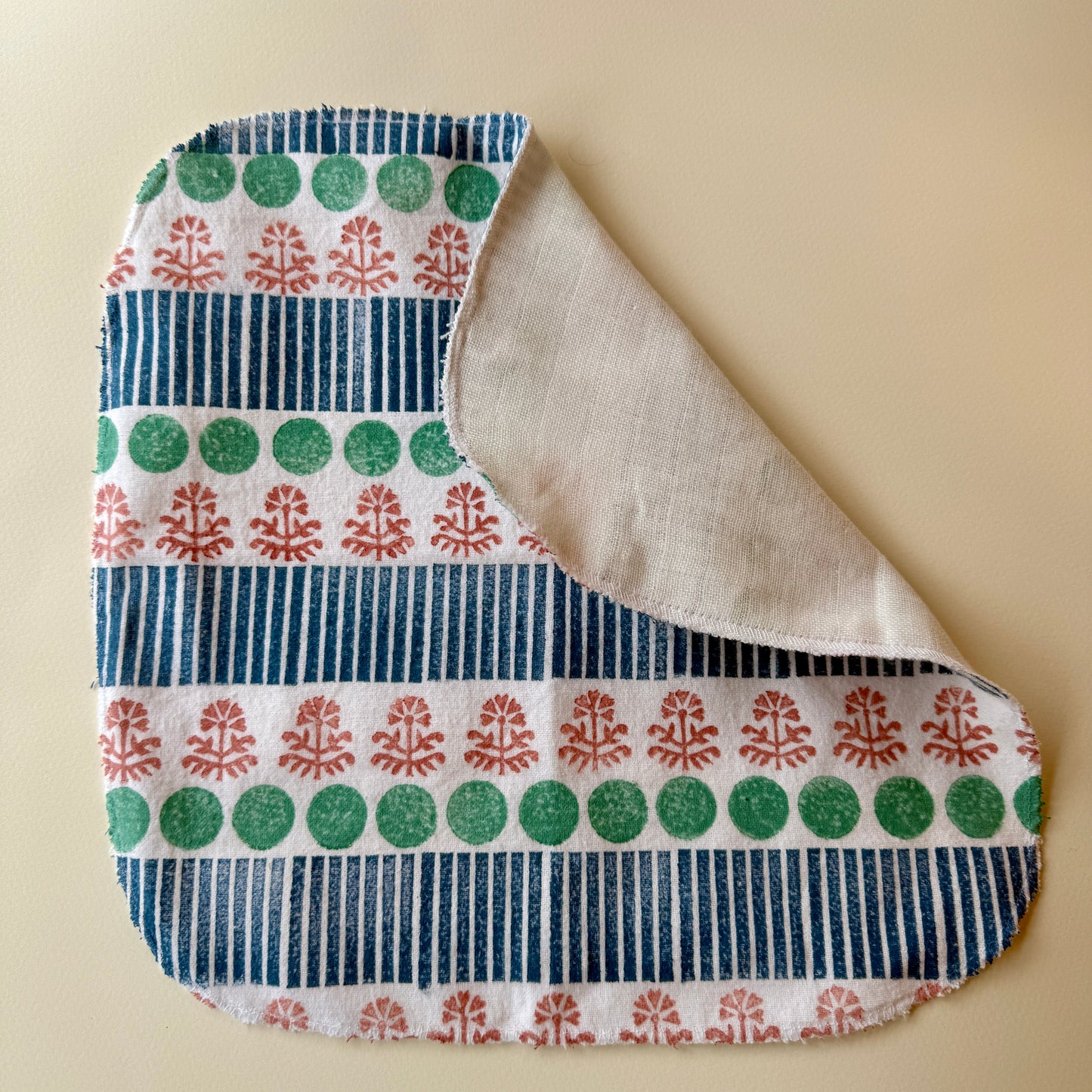 Organic Cotton Face Cloth, Blue stripes