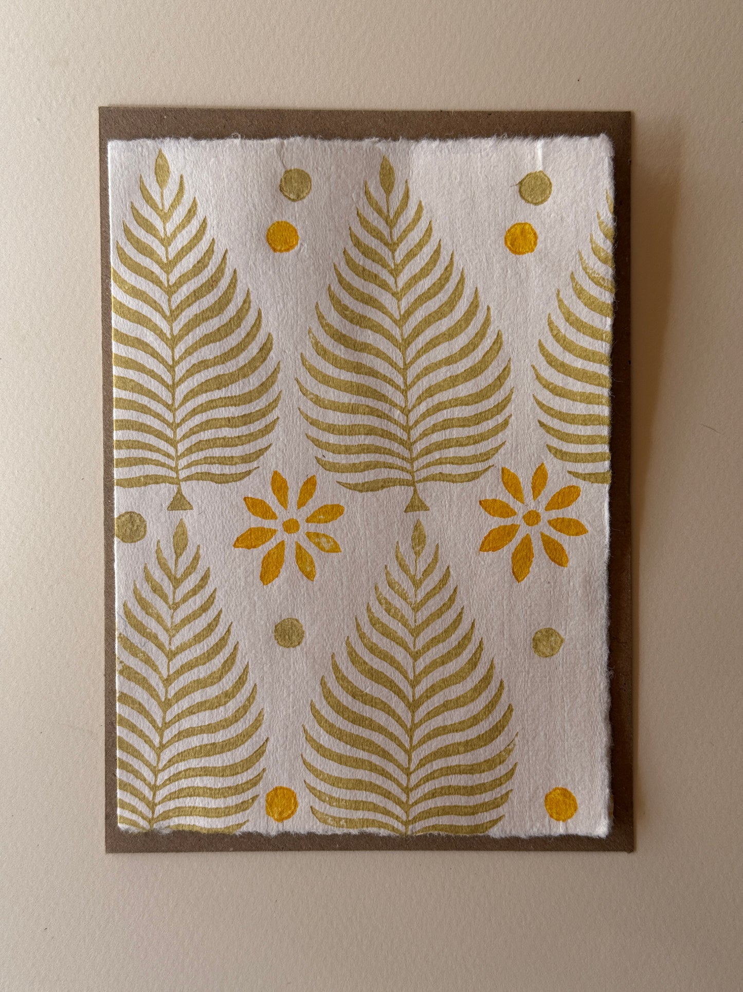 Botanical Block Print Greeting Card