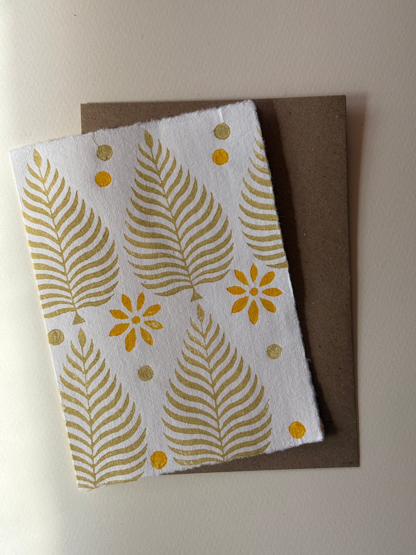 Botanical Block Print Greeting Card