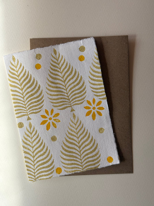 Botanical Block Print Greeting Card