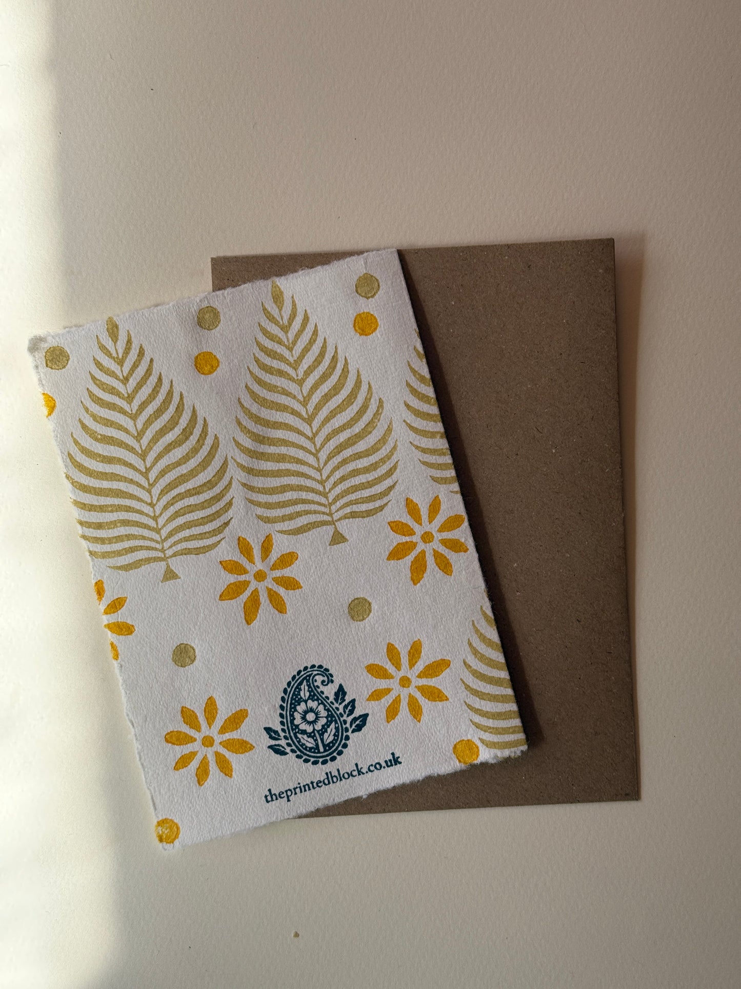 Botanical Block Print Greeting Card