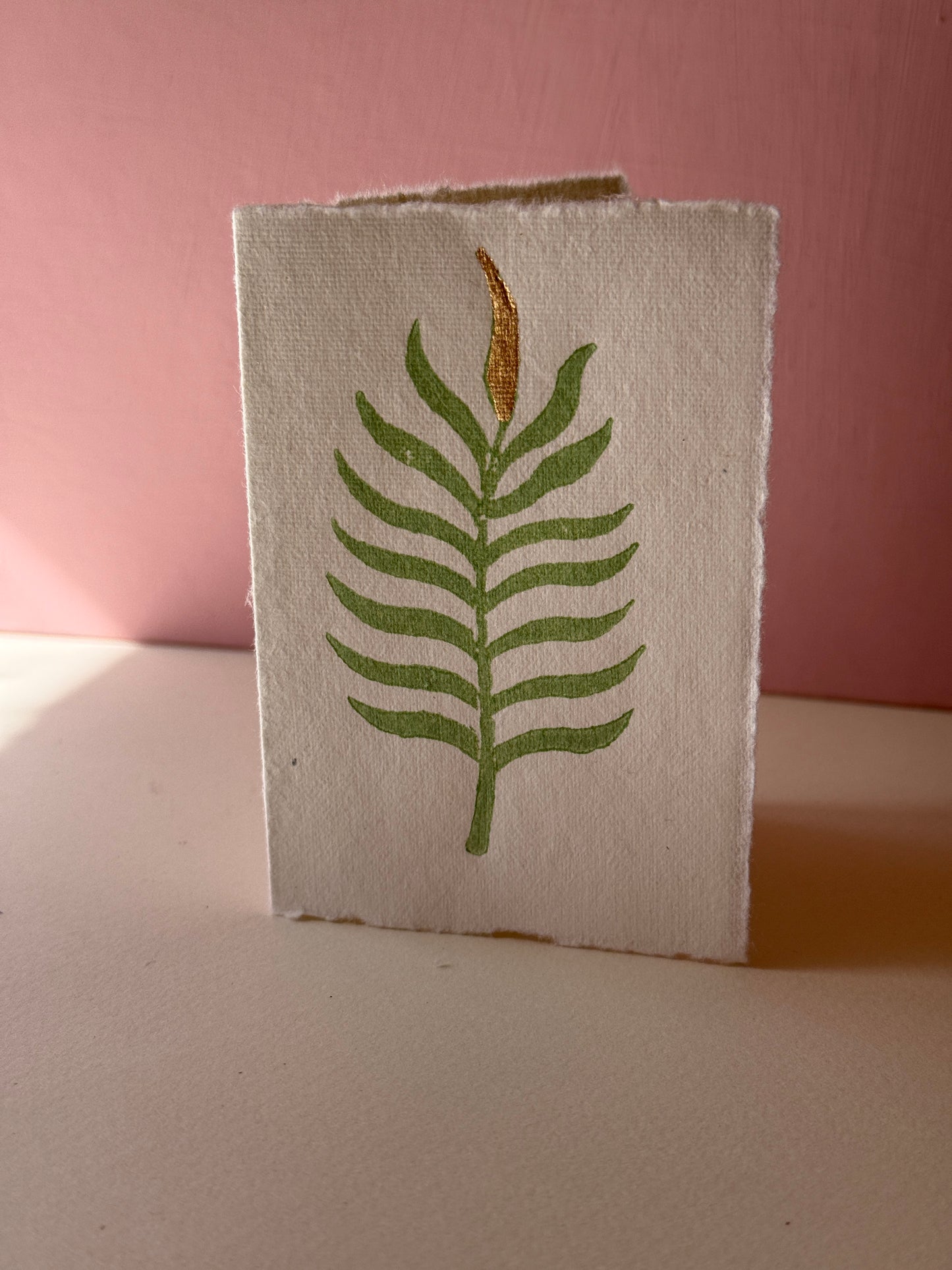 Fern Botanical Greeting Card with Gold Leaf Detail