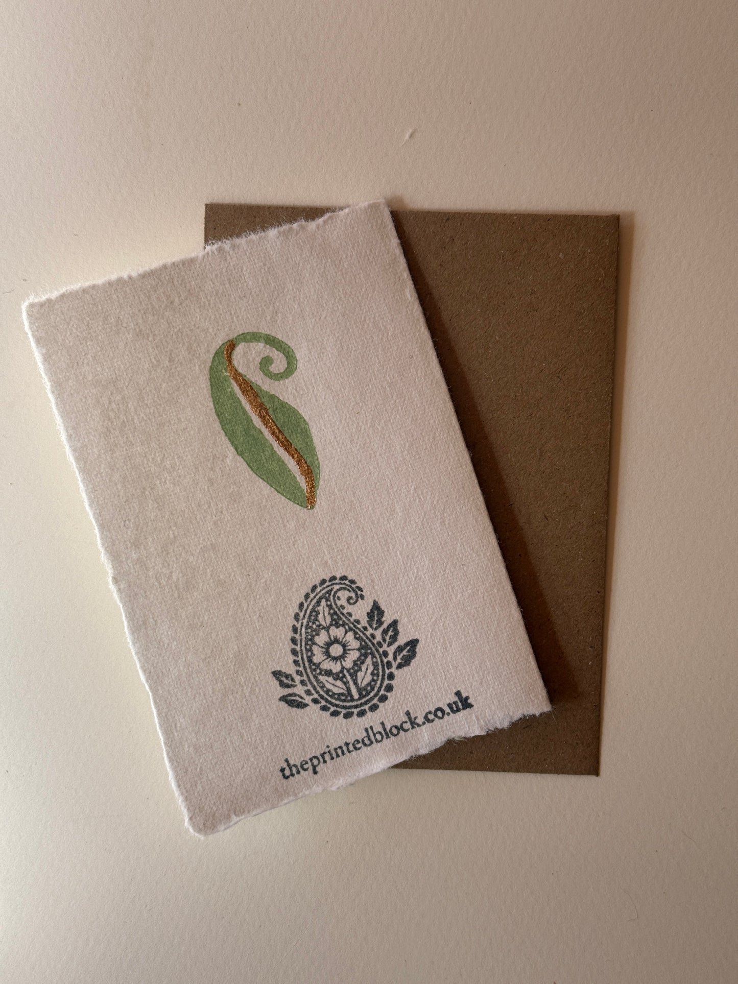 Fern Botanical Greeting Card with Gold Leaf Detail