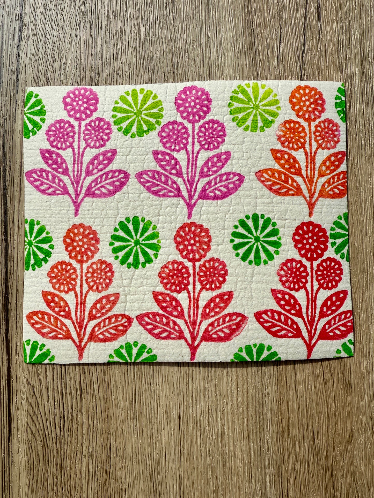 Floral Folk Orange/Red and Pink (x2)