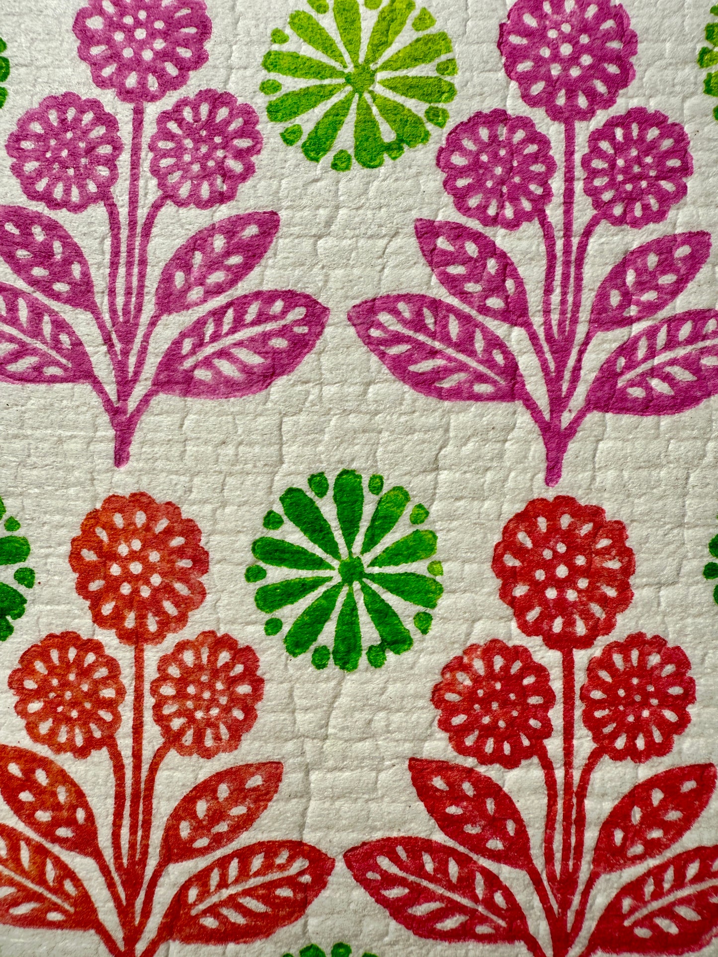 Floral Folk Orange/Red and Pink (x2)