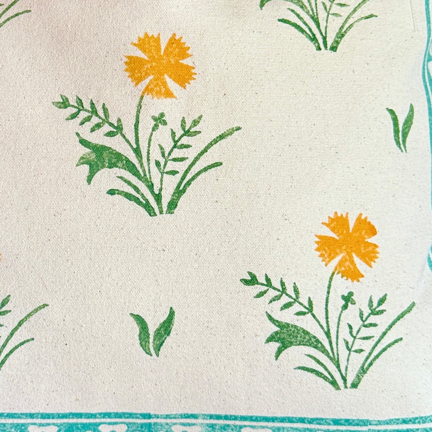 Yellow Flower Cushion Cover